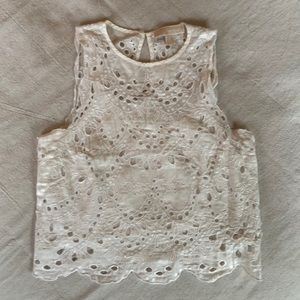 Michael Kors cotton eyelet top